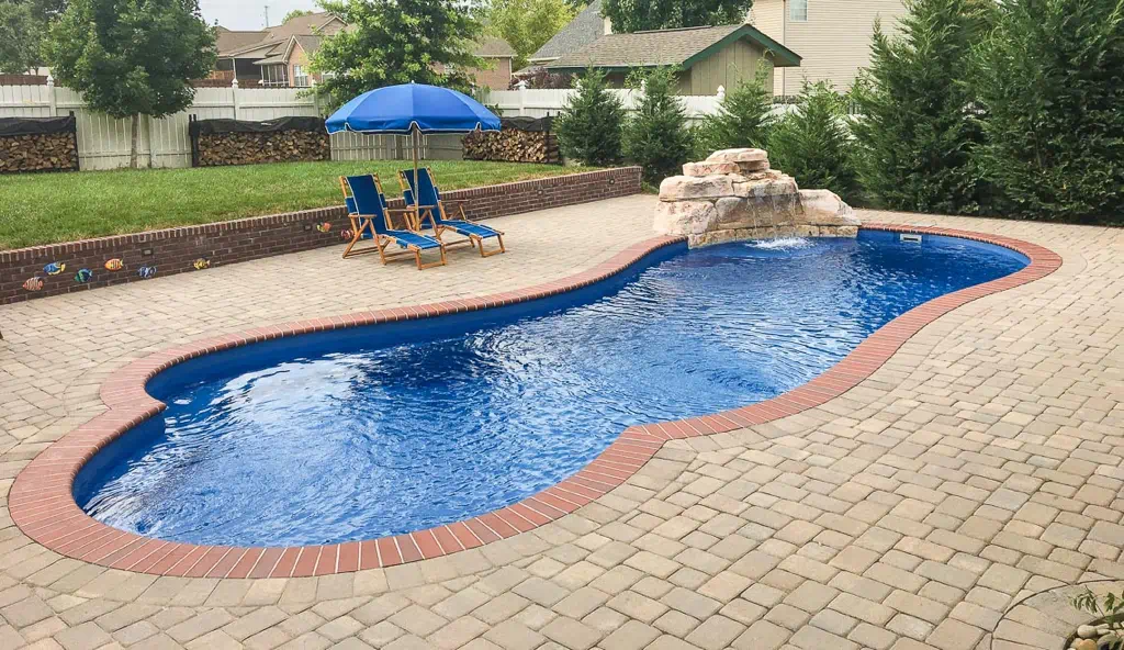 The Eclipse fiberglass inground pool by Leisure Pools