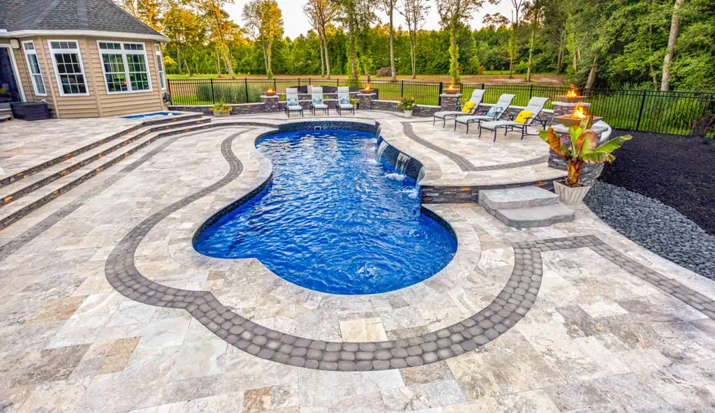 The Eclipse backyard swimming pool design by Leisure Pools