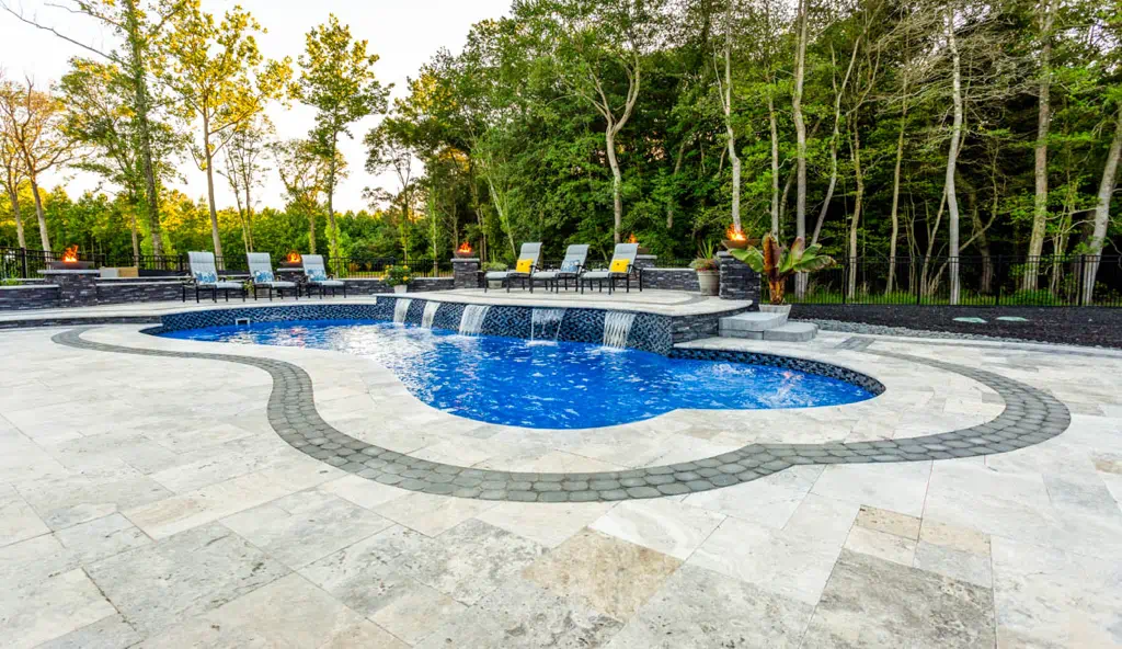 The Eclipse fiberglass swimming pool design by Leisure Pools