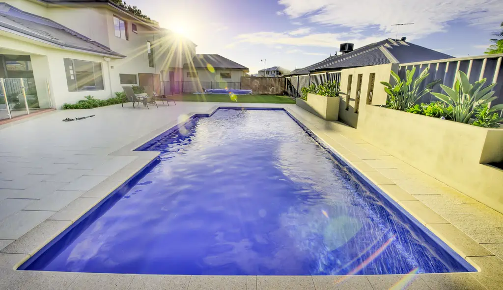 The Elegance fiberglass swimming pool design by Leisure Pools