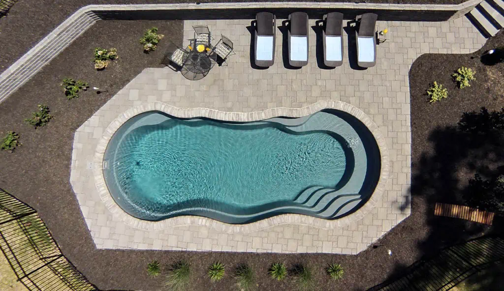 The Riviera fiberglass swimming pool design by Leisure Pools